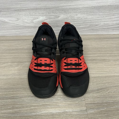 Under Armour Charged Ultimate 3.0 Trainers Size 7.5 Black Red Gym Shoes Training - Picture 8 of 11