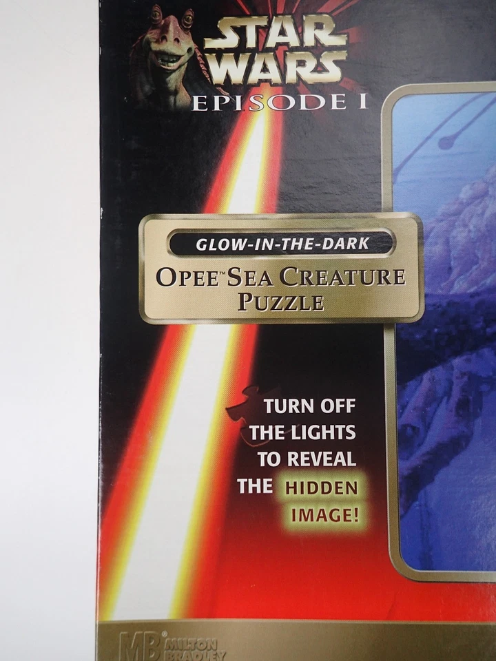 Rompecabezas Star Wars Episodio 1 Brilla en la Oscuridad Opee Sea Creature 200 piezas 1999 Foto 2 de 4