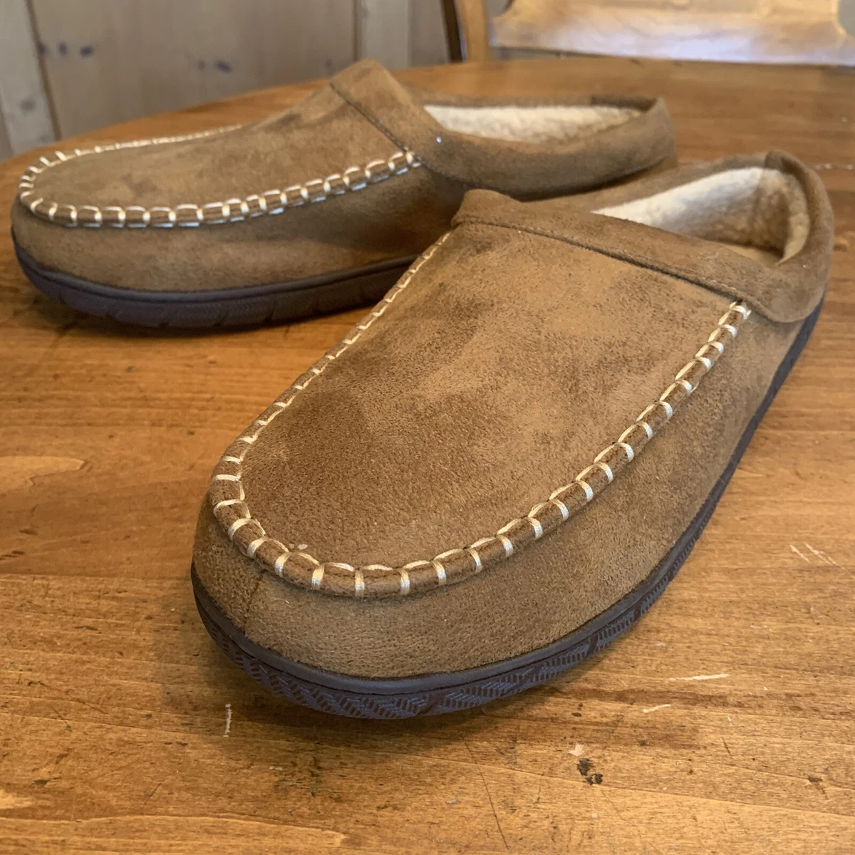 New Men\'s Dockers Nylon Quilted Memory Foam Slip on Slippers in Olive Size 13 Dockers Men main image 2