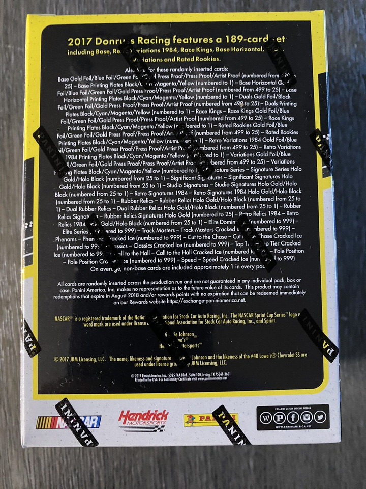 2017 Panini Donruss NASCAR Racing Blaster Box - Factory Sealed, Chance For AUTO Or MEM Cards!
