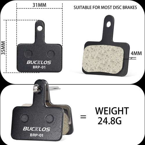 1/2/4//6/8 Pairs Resin Semi-Metallic Disc Brake Pad MTB fit Shimano Tektro MT200 - Picture 3 of 14
