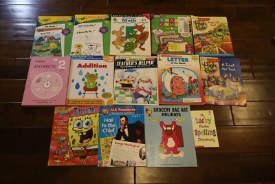 Lot of 31 Educational Kids Children Books Math Reading Spelling High Five States