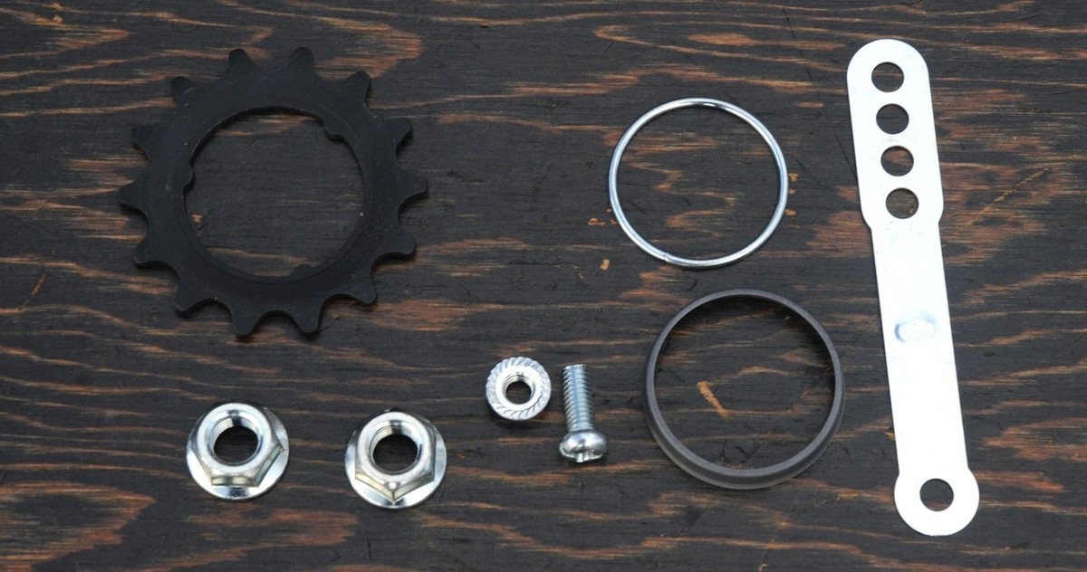 こー2脚 14t Coaster Brake Hub SPROCKET AXLE NUTS STRAP + Cruiser Bicycle