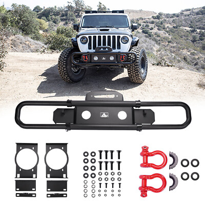 Complete Front Bumper For 2018-2024 Jeep Wrangler JL Rubicon Gladiator W/ Holes
