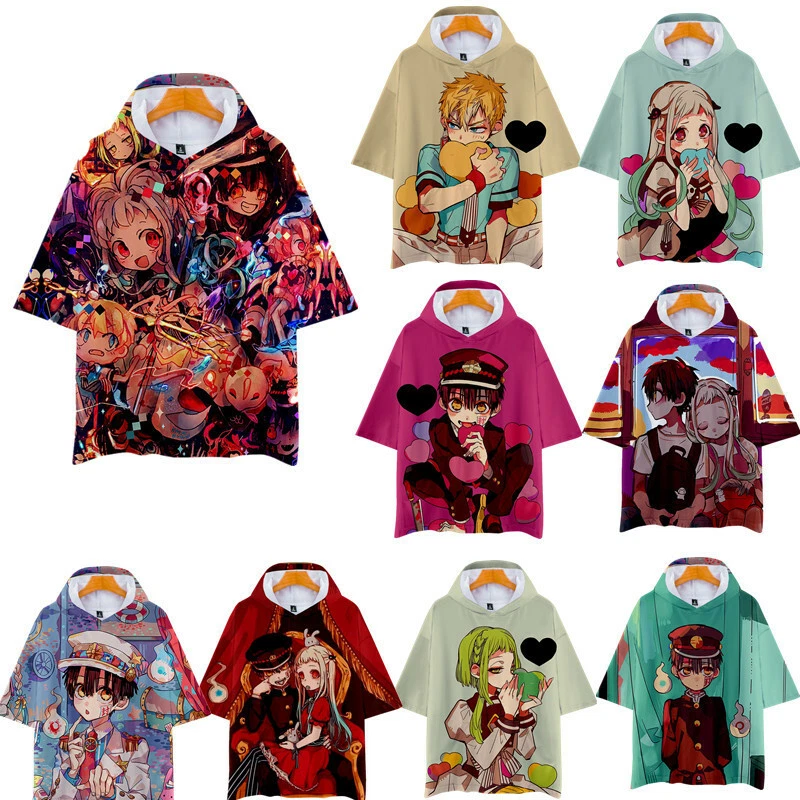 Anime Toilet-Bound Hanako-kun Shirt Hoodie Unisex Adult Casual Hooded T-Shirt