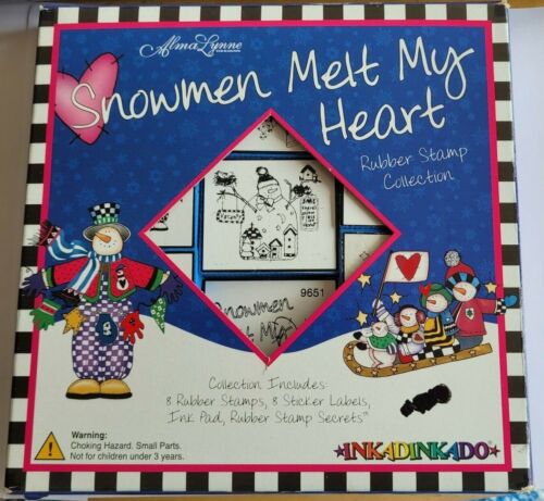 Schneemänner Melt My Heart Stempel 8er Set Alma Lynne Inkadinkado