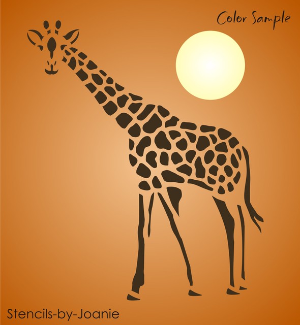 safari animal stencil 9 tall spotted giraffe south africa