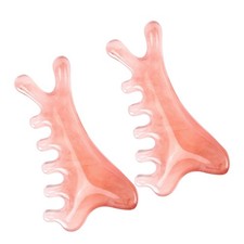 2 Pcs Scalp Meridian Massage Comb Hair Tool Gua Sha Facial Brush Face