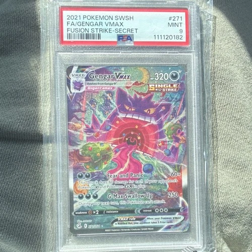 Gengar VMAX Alternate Art Secret Rare Holo 271/264 Fusion Strike PSA 9