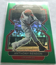 2022 Panini Prizm Baseball Anthony Rendon Los Angeles Angels Green Prizm #105