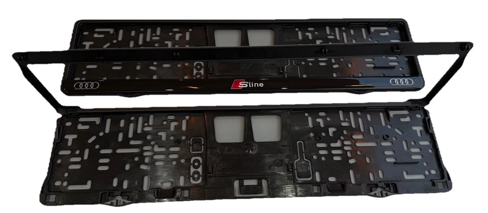2 x Deluxe Audi SLine Number Plate Holders License Platesfree fixings - Image 2 of 2