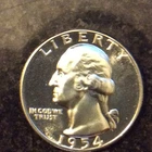 1954 PROOF WASHINGTON QUARTER SILVER  NICE COIN