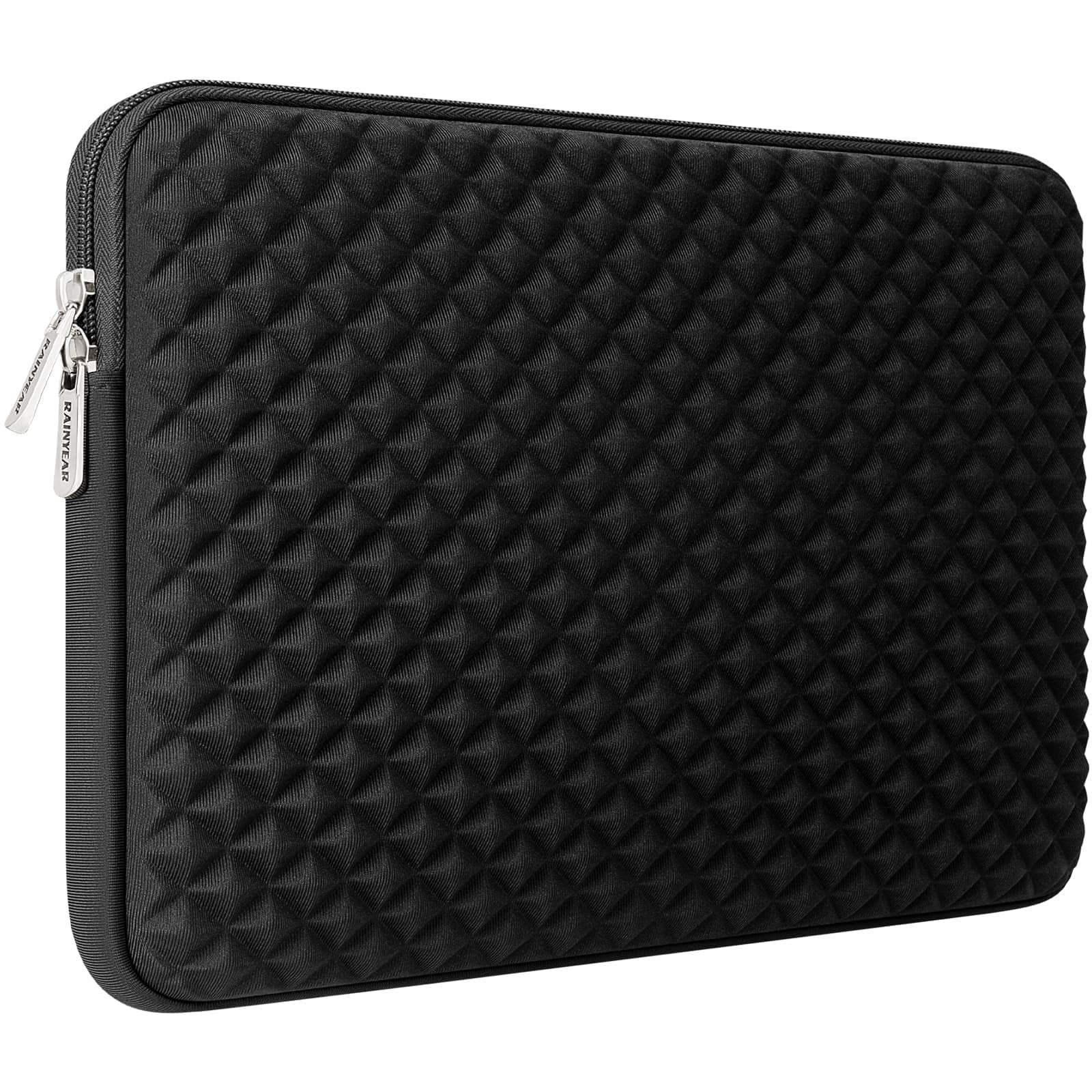 RAINYEAR 15.6 Inch Laptop Sleeve Diamond Foam Shock Resistant 15.6"", Black