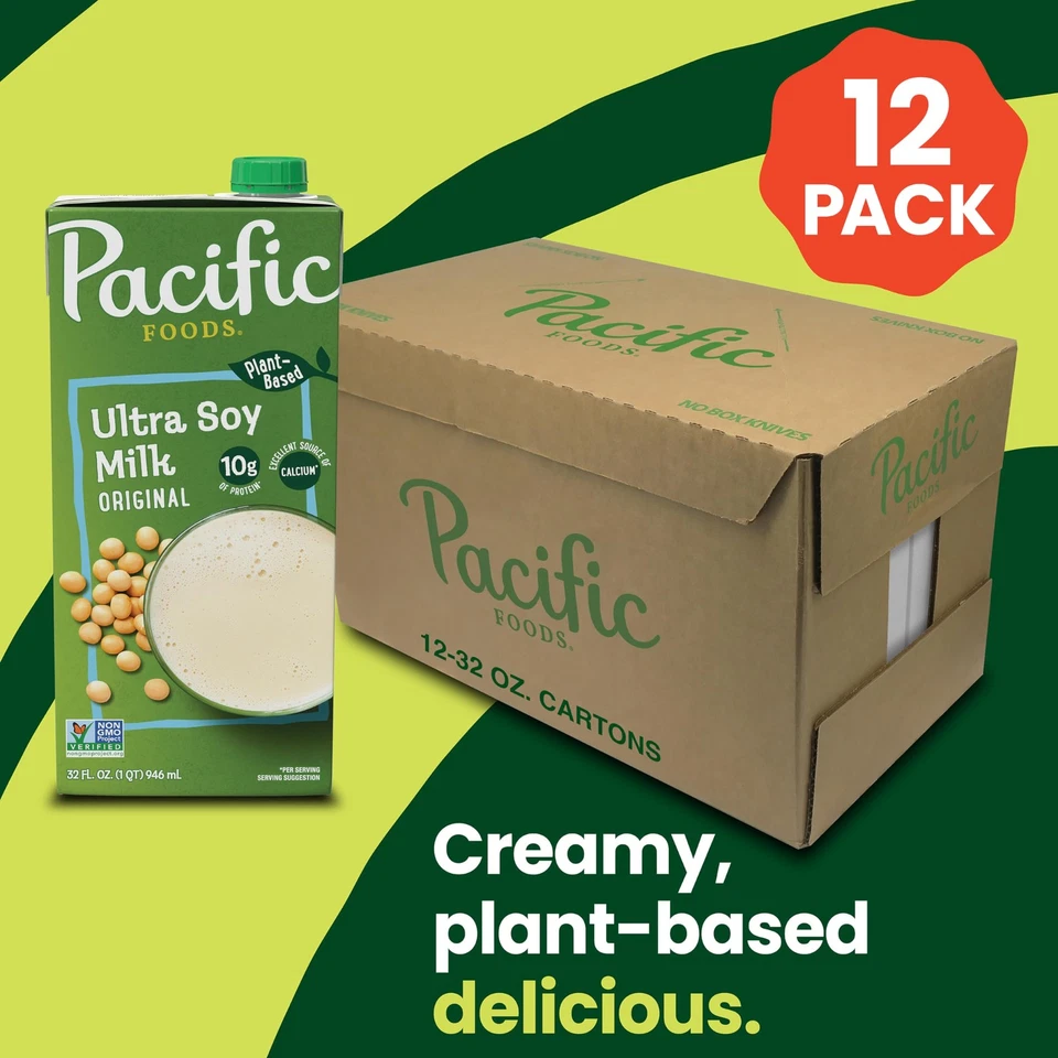 Pacific Natural Foods Ultra Soy Original, 32 fl oz (paquete de 12) Foto 2 de 4