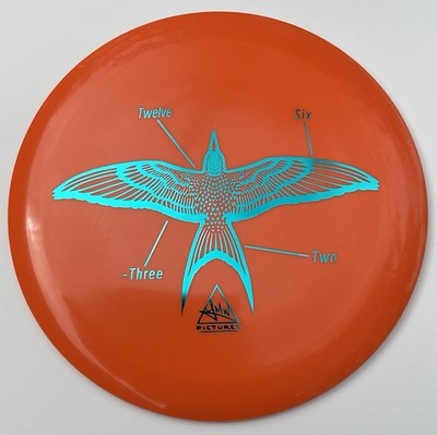 Innova Star Tern, Orange with Teal stamp, 173-5g, LMW Pictures XXL stamp design.