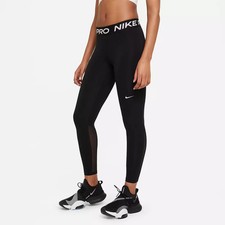 Nike Pro Dri-FIT Women  s Size Medium Mesh Panel Training Leggings Black