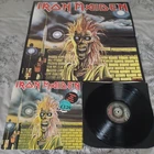 Iron Maiden 1st Press 1980 Poster Hype Stickers EMC 3330 Paul Di'Anno Debut LP