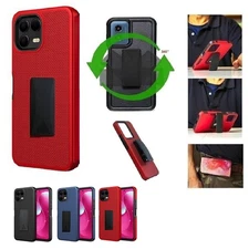 For T-Mobile REVVL 8 Pro, 360-Degree Rotating Belt Clip Case Cover