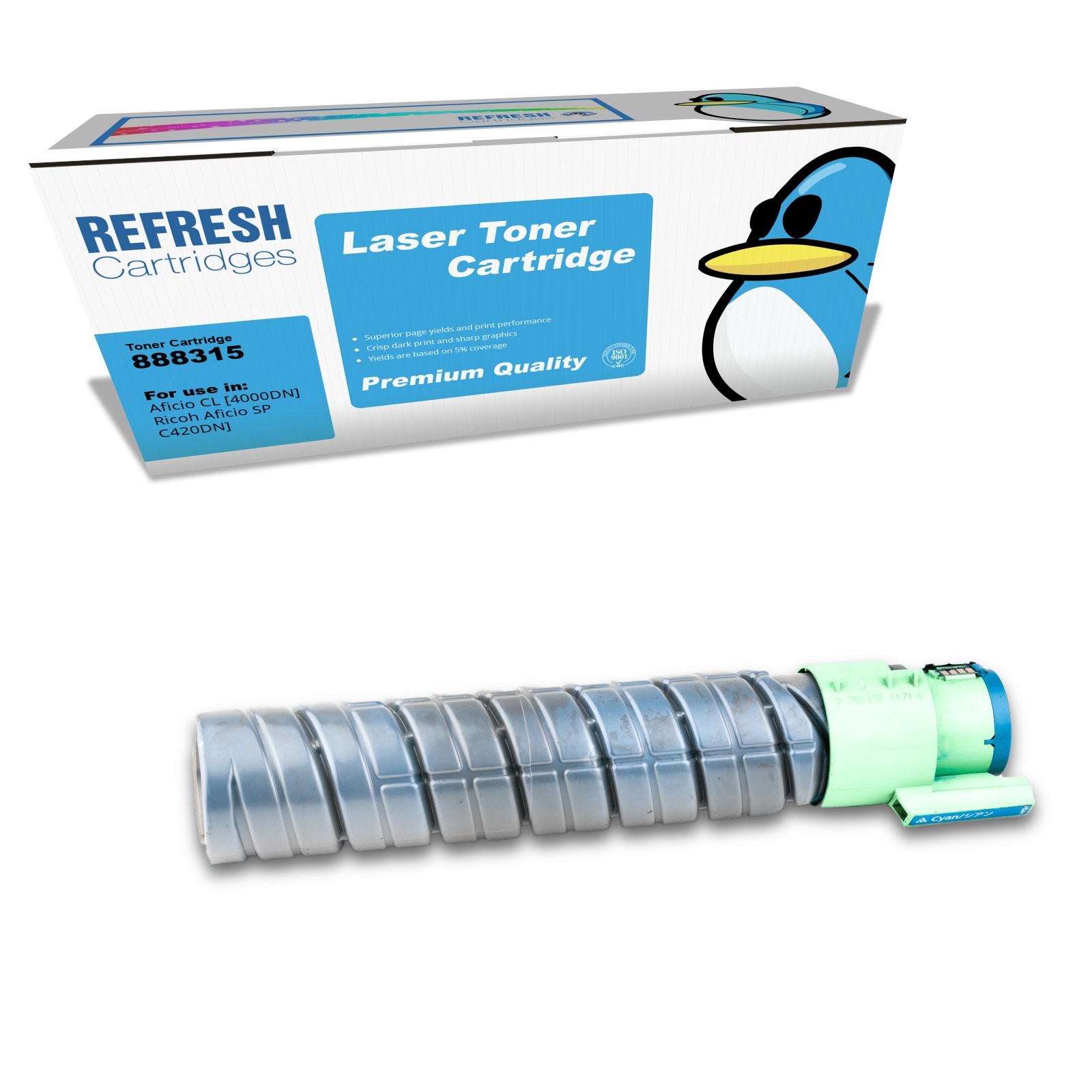 Refresh Cartridges Cyan 888315 Toner Compatible With Ricoh Printers