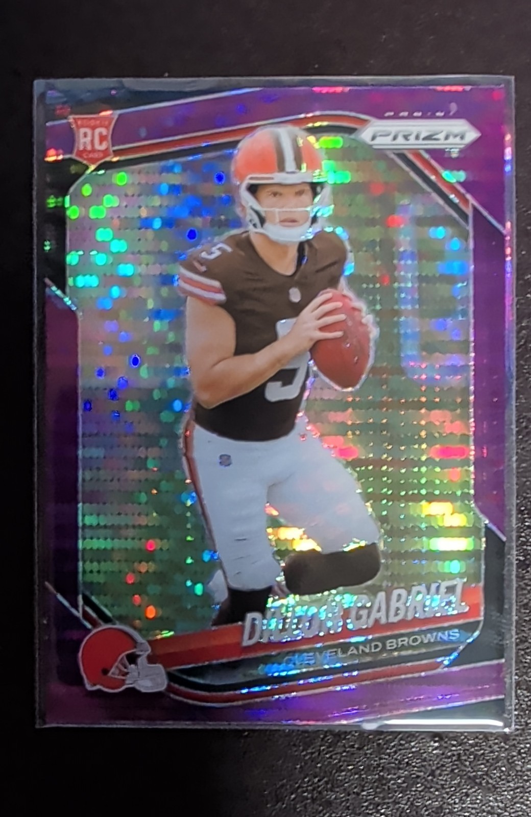 2025 Panini Prizm - Rookies Dillon Gabriel #372 Purple Pulsar Prizm (RC)
