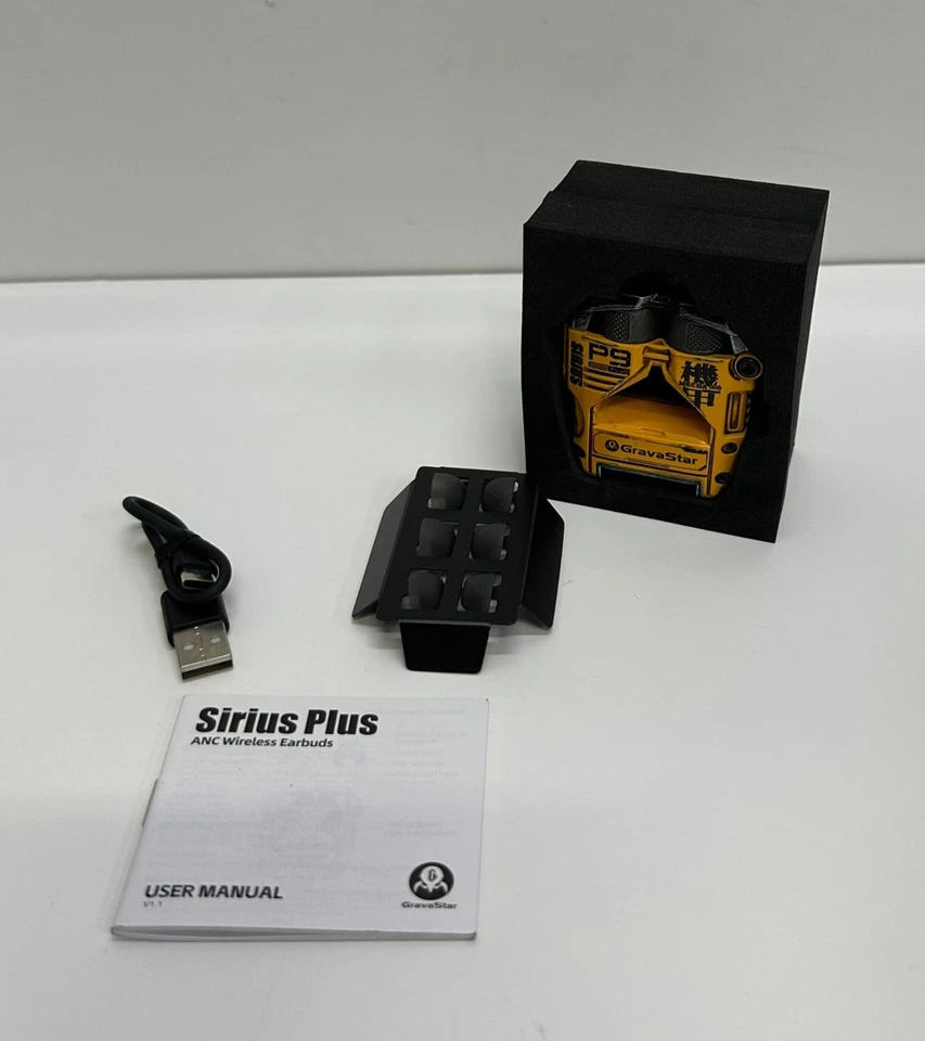 GravaStar Sirius Plus True Wireless Earbuds, Bluetooth 5.3 Active Noise Cancella - Image 3 of 4