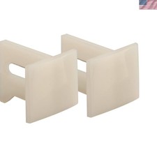 N 7015 Adjustable Pocket Door Bottom Guide  1-1/8 Inch  White Plastic