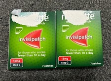 Nicorette Invisipatch Step 2 15mg Stop Smoking Aid 14 patches BOX DAMAGED