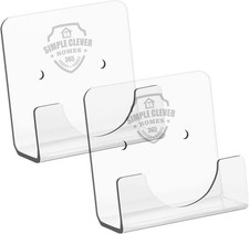 Clear Acrylic Shower Rod Holder for the Wall 3.15 x x 1.15 Inches,