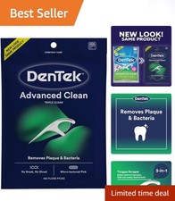Advanced Clean Floss Picks - 150 Mint Flavor Picks with Tongue Cleaner Benefits