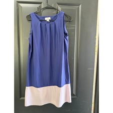 Jude Connally Pamela Dress Size M Blue White Colorblock Summer Vibrant Preppy