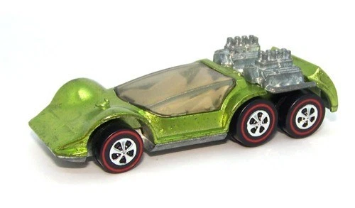 1970 Hot Wheels Redline Six Shooter Spectraflame light green apple white int