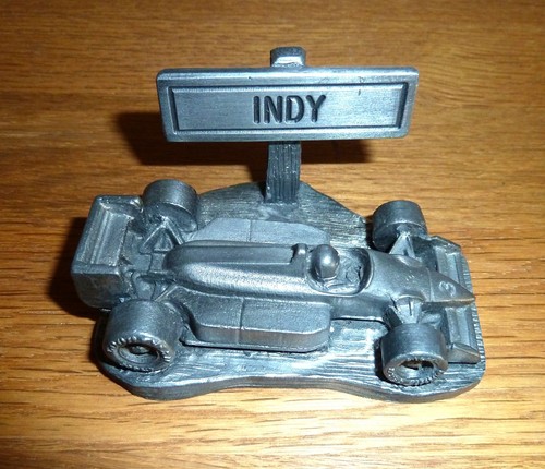 1992 INDIANAPOLIS 500, SPL MICHAEL RICKER PEWTER RACE WINNER AWARD, AL UNSER JR