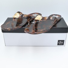 NEW DV By Dolce Vita Women  s Jespar Jelly Thong Sandal Tortoise Size 8 NIB