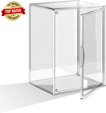 Clear Acrylic Display Case, Extra Large Stackable Storage Bins Magnetic Attracti