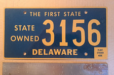 License Plates, Delaware, 1974 Base, St8 Owned, 3156