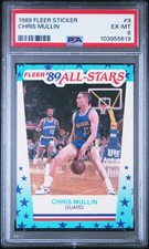 1989 FLEER STICKER #9 CHRIS MULLIN PSA 6