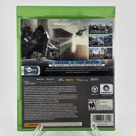 Microsoft XBox 1 One Video Game Watch Dogs, & Watch Dogs 2  Rated M Lot of 2