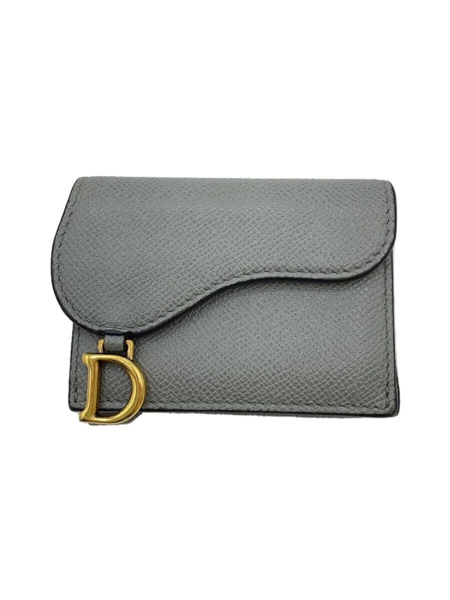 Christian Dior Portefeuille Plié Bi Pli Cuir Gris Femme 43 MA 0290 Occasion