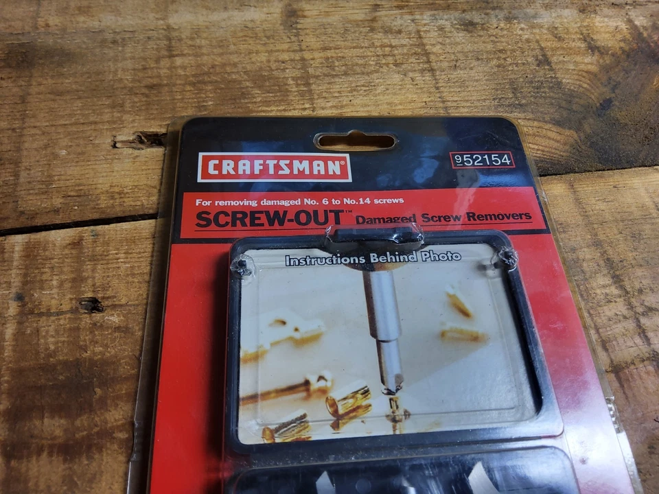 Craftsman 3 Piece Screw-Out Damaged Screw Removers #6-#14 w/ Case USA 52154 NEW - Image 2 of 3