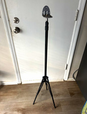 Black Adjustable Tripod Light Stand 1/4" Screw Top 6-8.9 ft 5 kg Load