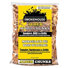 Smokehouse Alder Wood Chips, Drier & Bark-Free for Premium Smoke Flavor, 2 Lbs