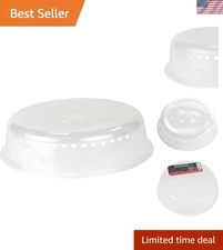 Durable 10" Round Microwave Cover - Clear Protection for Splatter-Free Cooking