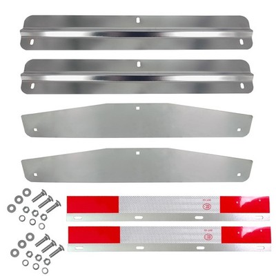 Pair 24'' Stainless Steel Mud Flap Weights and Backing Plate 4 Pack with Alumi...
