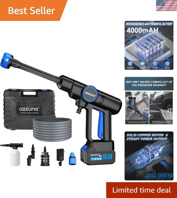 #ad Cordless Pressure Washer 850PSI Portable Pressure Washer 4000mAh Powerful W... $73.49