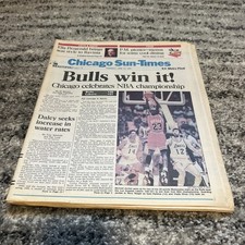 June 13, 1991 Chicago Sun-Times - Chicago Bulls win first title - Michael Jordan June 13, 1991 Chicago Sun-Times - Chicago Bulls win first title - Michael Jordan