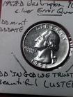 1958-D Washington 90%  Silver Quarter Error DD Obv,  BEAUTIFUL WHITE