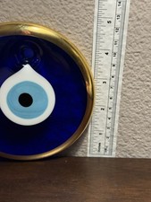 5.5" Turkish Evil Eye Decor Ornament Gold - Evil Eye Wall Hanging