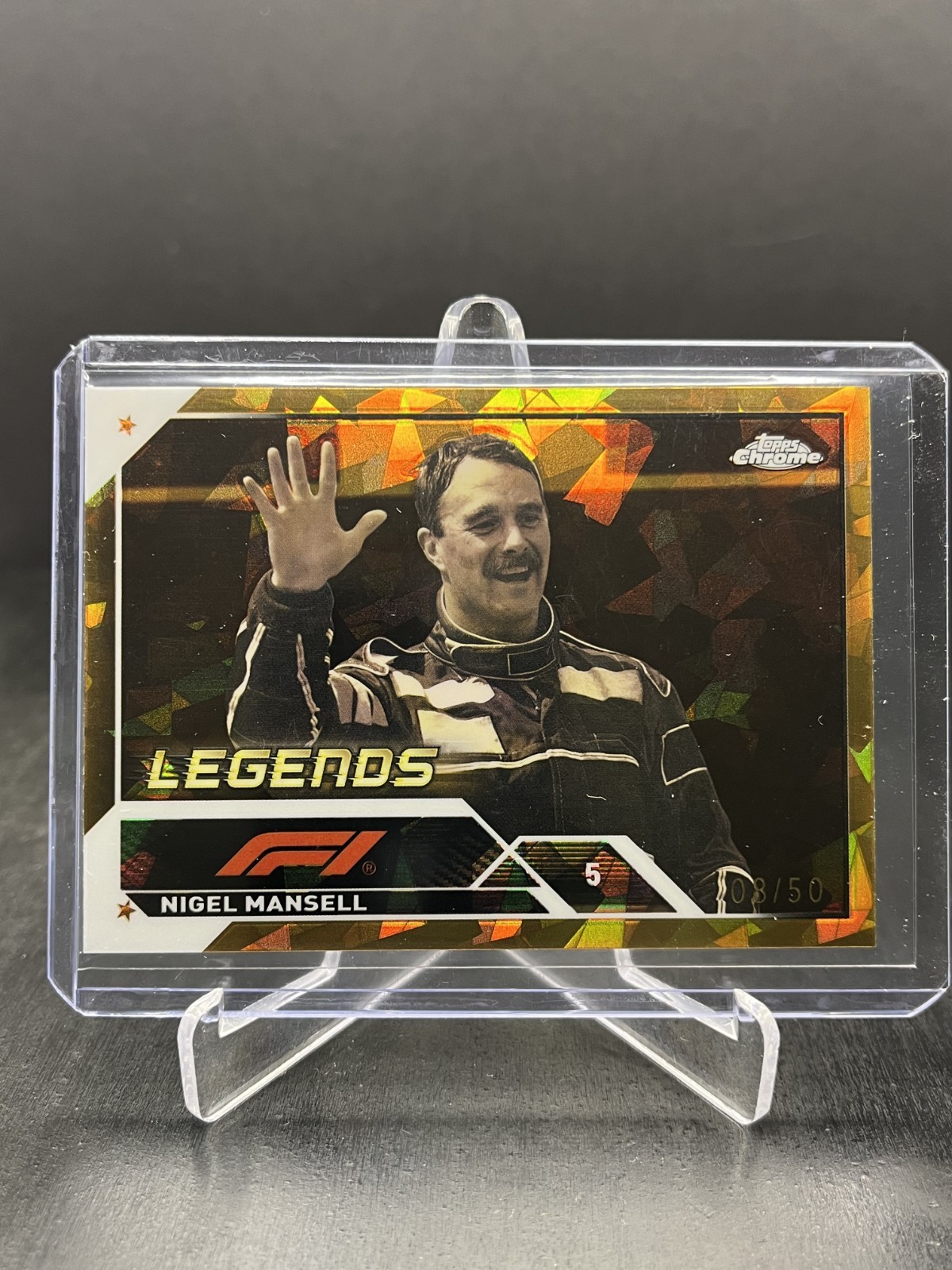 2023 Topps Chrome Sapphire Formula 1 F1 Nigel Mansell Legends Gold 08/50 #197
