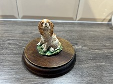Vintage Carla Pottery Cavalier King Charles Spaniel Dog Figurine Made In England