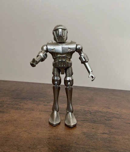 Vintage 70s Zylmex Metal Man Questar Zee Toys Diecast 3.5" Robot Action Figure